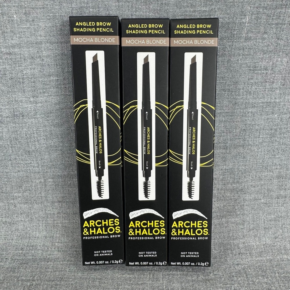 Arches & Halos Angled Brow Shading Pencil Mocha Blonde 0.007 oz x3 New Sealed